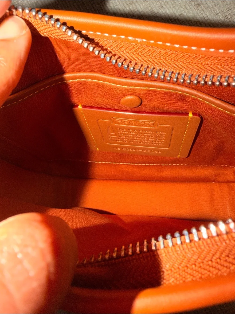 Coach Signature Bedazzled Jacquard Swing Zip Bag